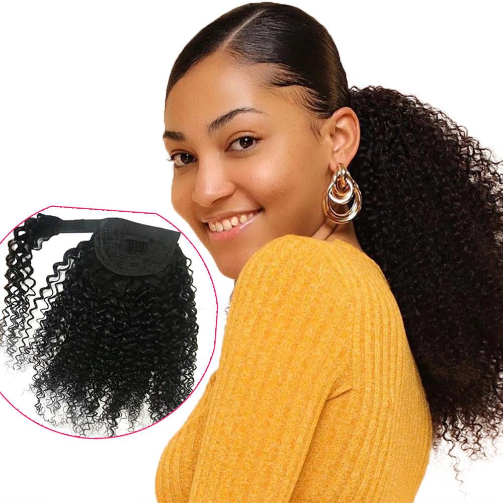 Human Hair Ponytail Velcro Natural Color - hairandbeauty