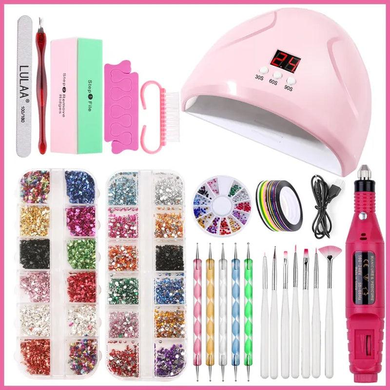 Nail Polish Set Gel Nail Set UV LED - hairandbeauty