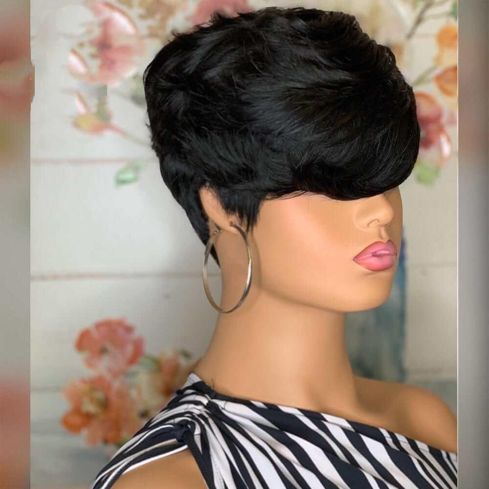 Bangs Black Wig Short Hair Female Chemical Headgear - hairandbeauty