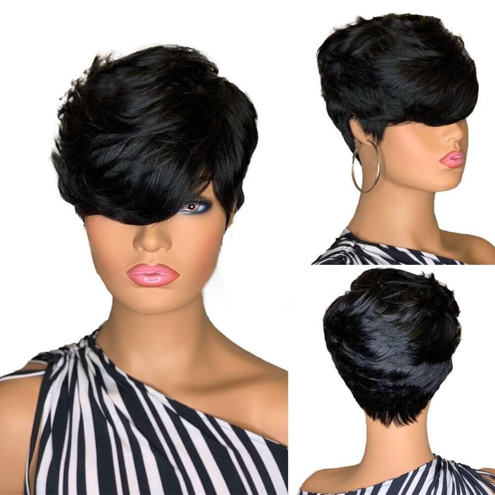 Bangs Black Wig Short Hair Female Chemical Headgear - hairandbeauty