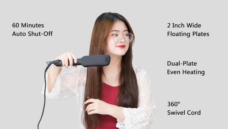 Cross-border exclusive lcd display hair care straightener - hairandbeauty