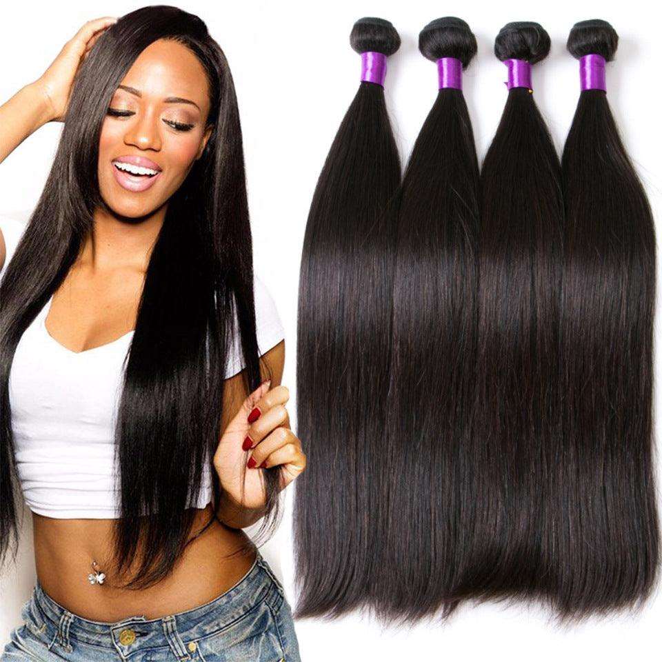 Human hair straight hair Brazilin human straight hair Brazil hot sale natural color - hairandbeauty