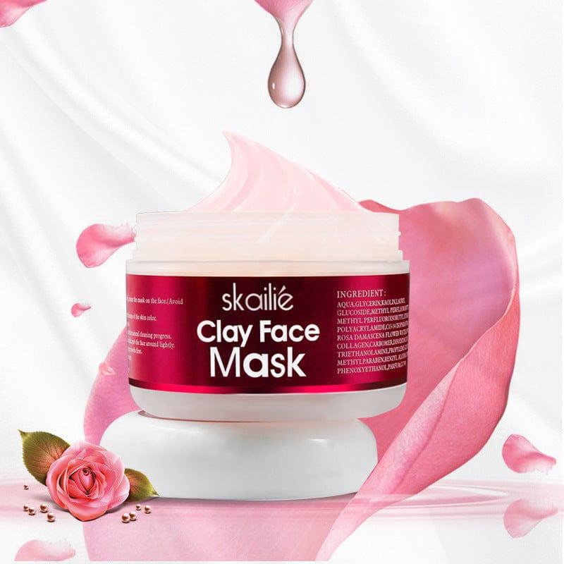 Skallie Clay Face Rose Clean Skin Repair Mask - hairandbeauty