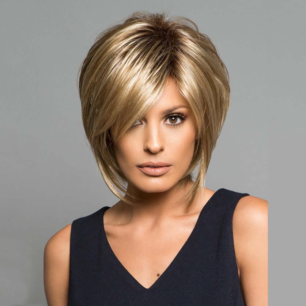 Light Gold Ladies Short Wig Headgear - hairandbeauty