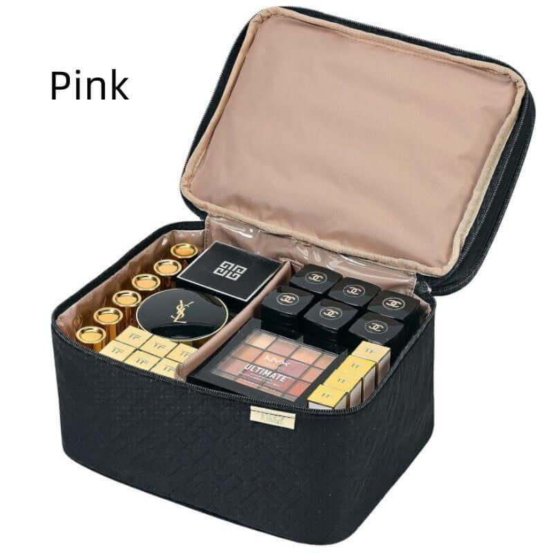 Portable Double Layer Cosmetics Bag - hairandbeauty