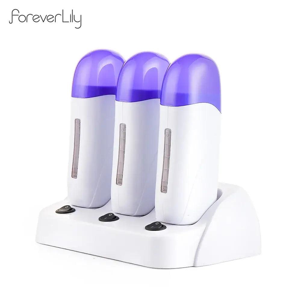 3PCS Base Electric Wax Heater Set Depilatory Heater Hair Removal - hairandbeauty