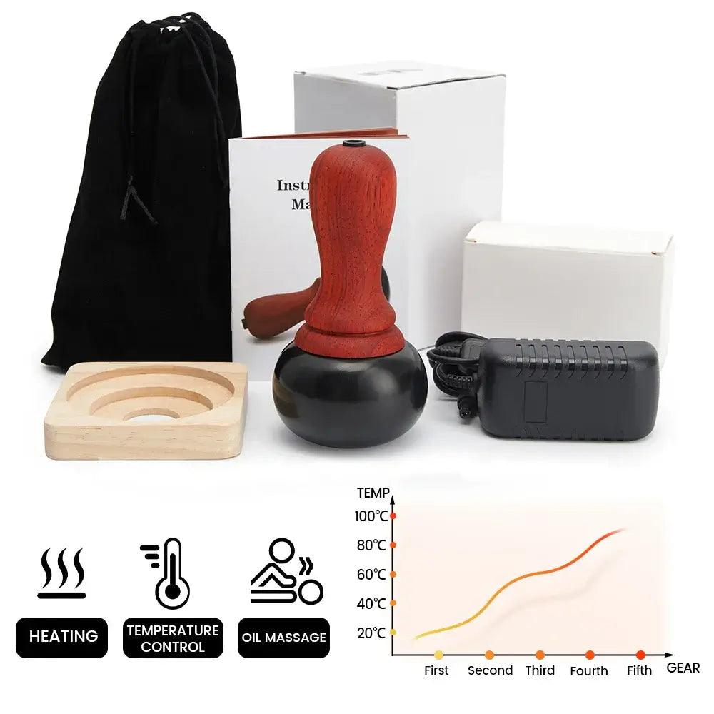 Hot Stone Electric GuaSha Massager Natural Stone - hairandbeauty