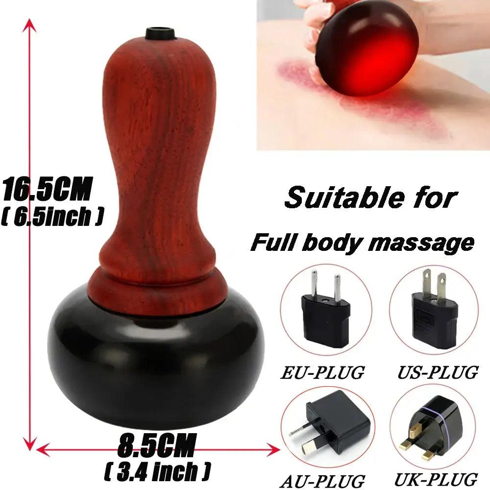 Hot Stone Electric GuaSha Massager Natural Stone - hairandbeauty