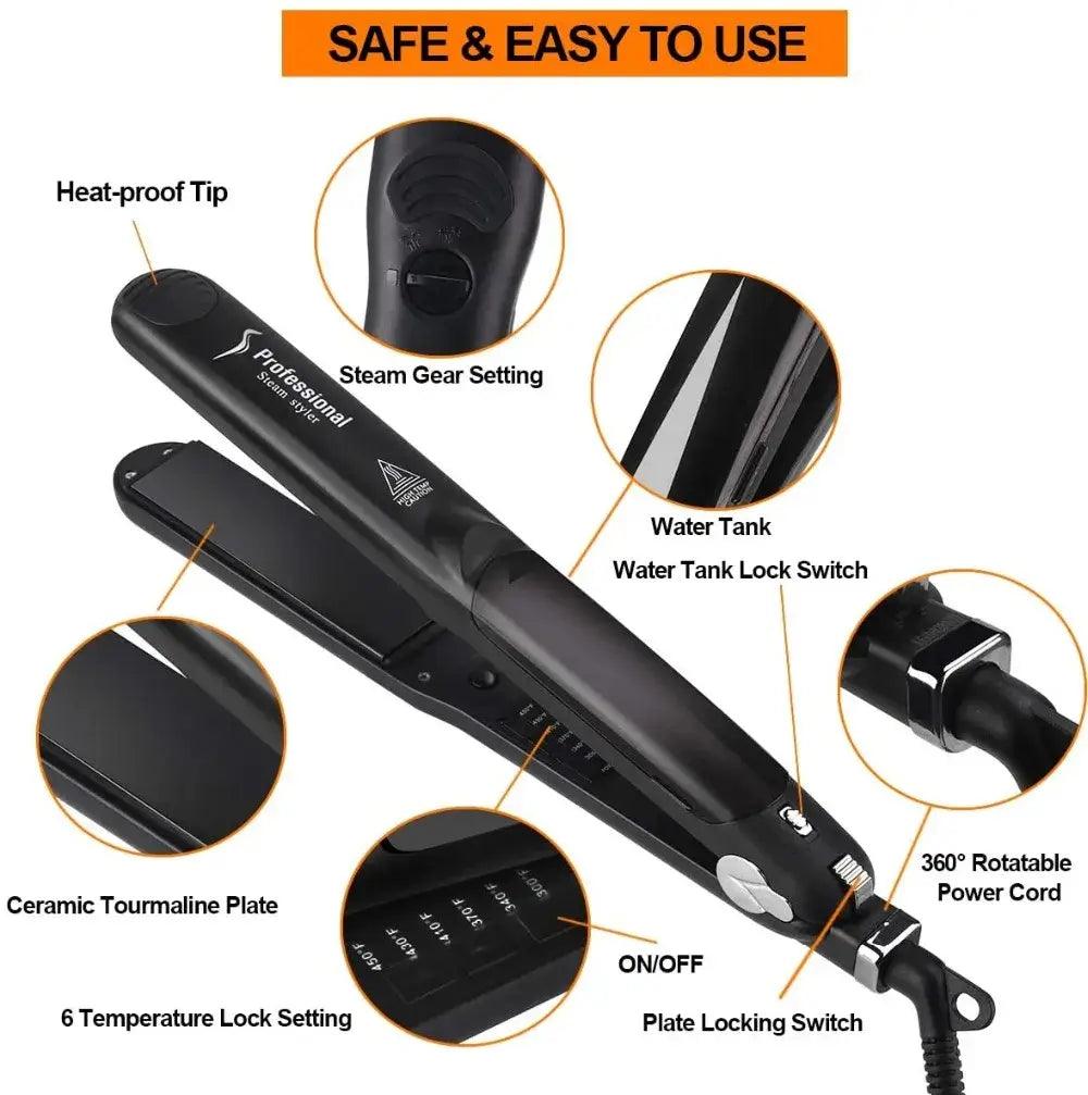 Hair Straightener Professional 6 Gear Temperature - hairandbeauty