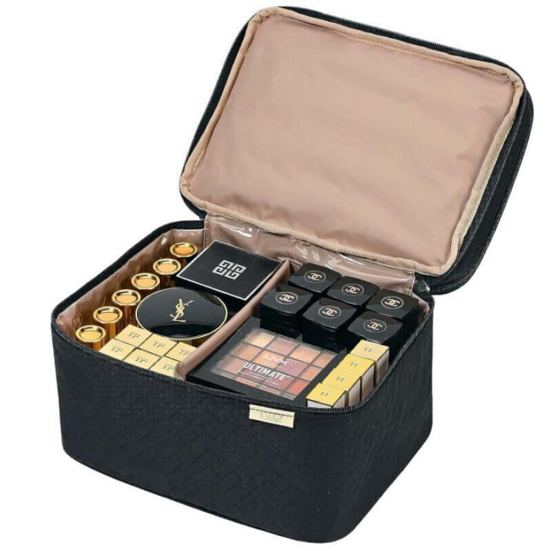 Portable Double Layer Cosmetics Bag - hairandbeauty