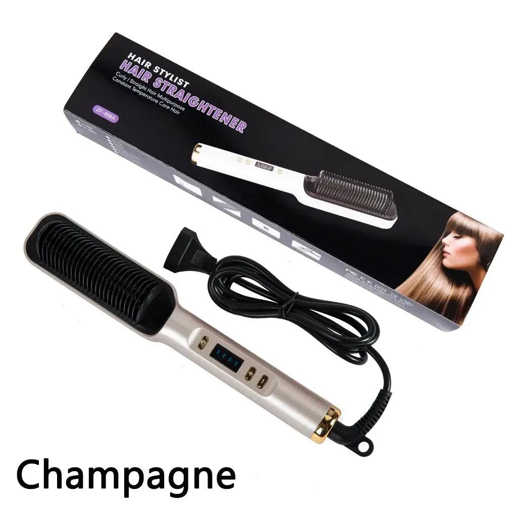 Hot Comb Straightener Hair Brush - hairandbeauty