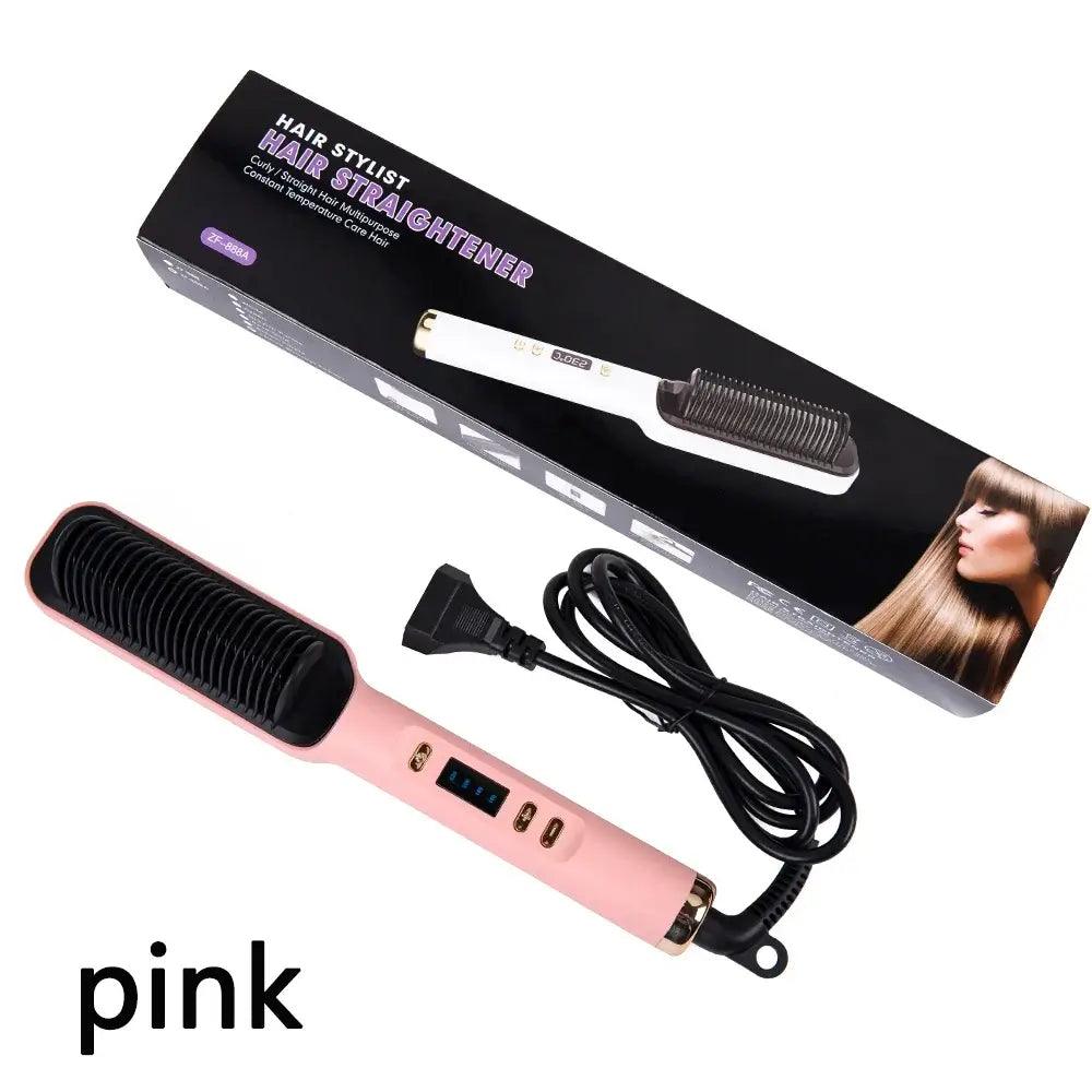 Hot Comb Straightener Hair Brush - hairandbeauty