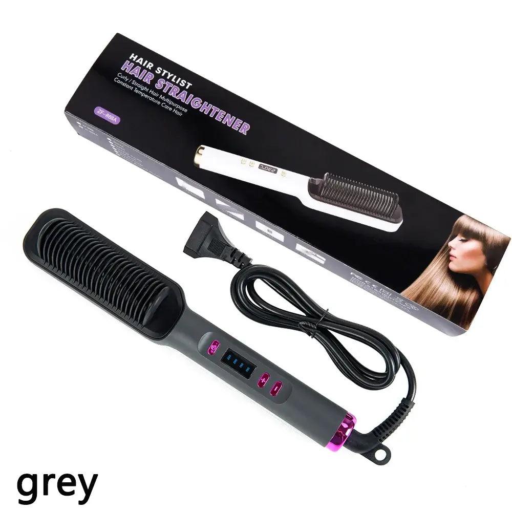 Hot Comb Straightener Hair Brush - hairandbeauty