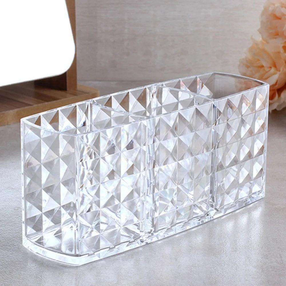 1PC Clear Acrylic Makeup Brush Holder Desk Cosmetic Organiser - hairandbeauty