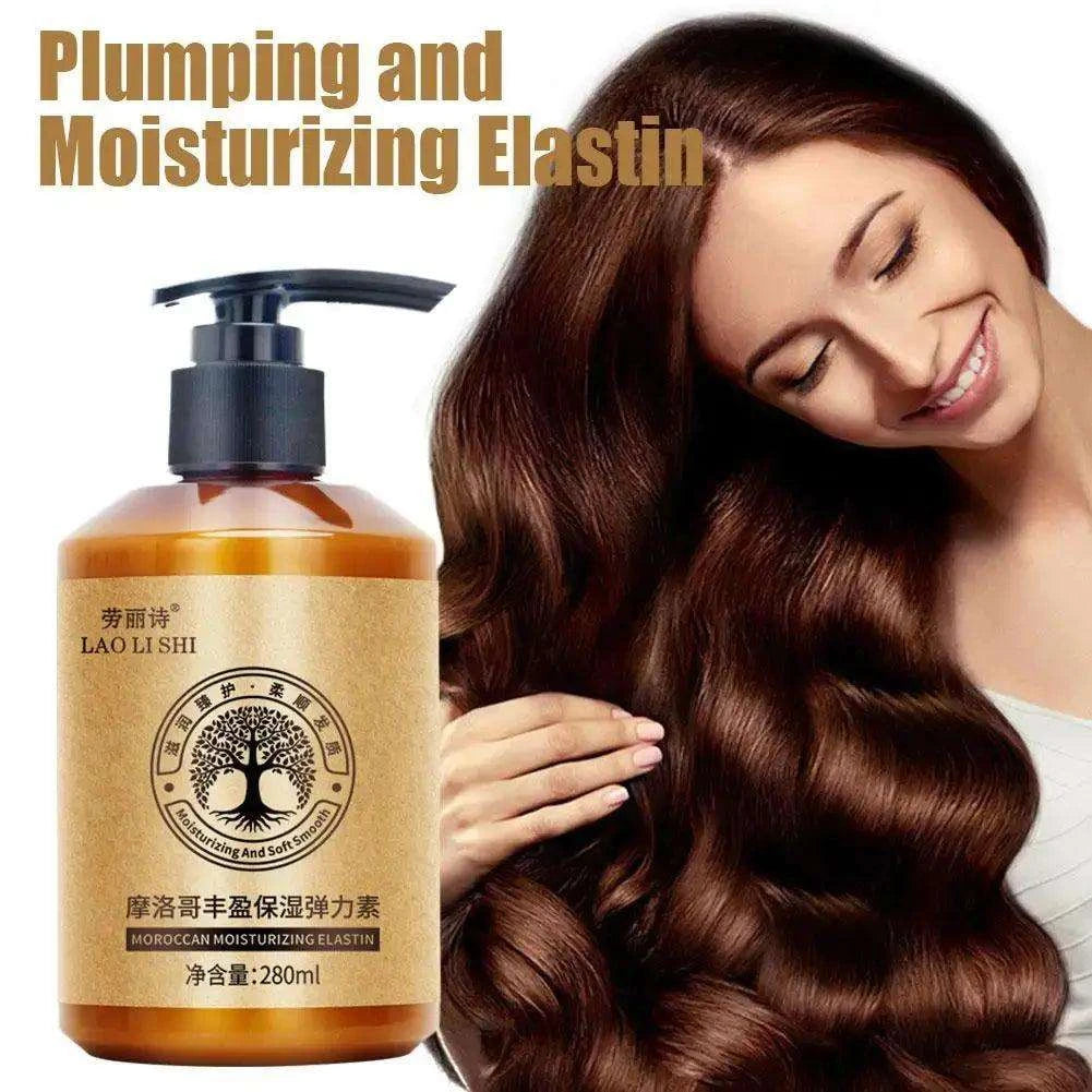 Pump-Hair Shape Gel Moroccan Moisturizing, 280ml bottle, for plumping and moisturizing hair.