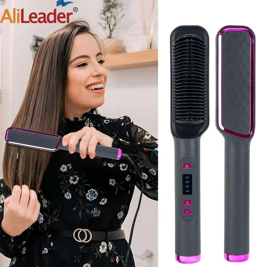 Hot Comb Straightener Hair Brush - hairandbeauty