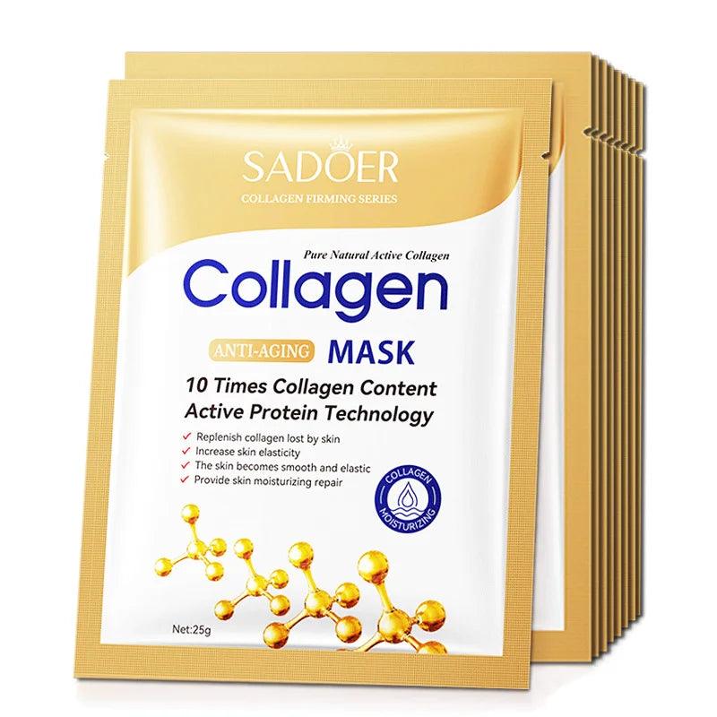 10pcs anti-wrinkle collagen face mask– hairandbeauty - hairandbeauty