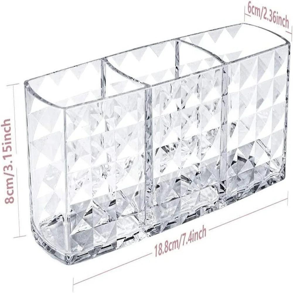 1PC Clear Acrylic Makeup Brush Holder Desk Cosmetic Organiser - hairandbeauty