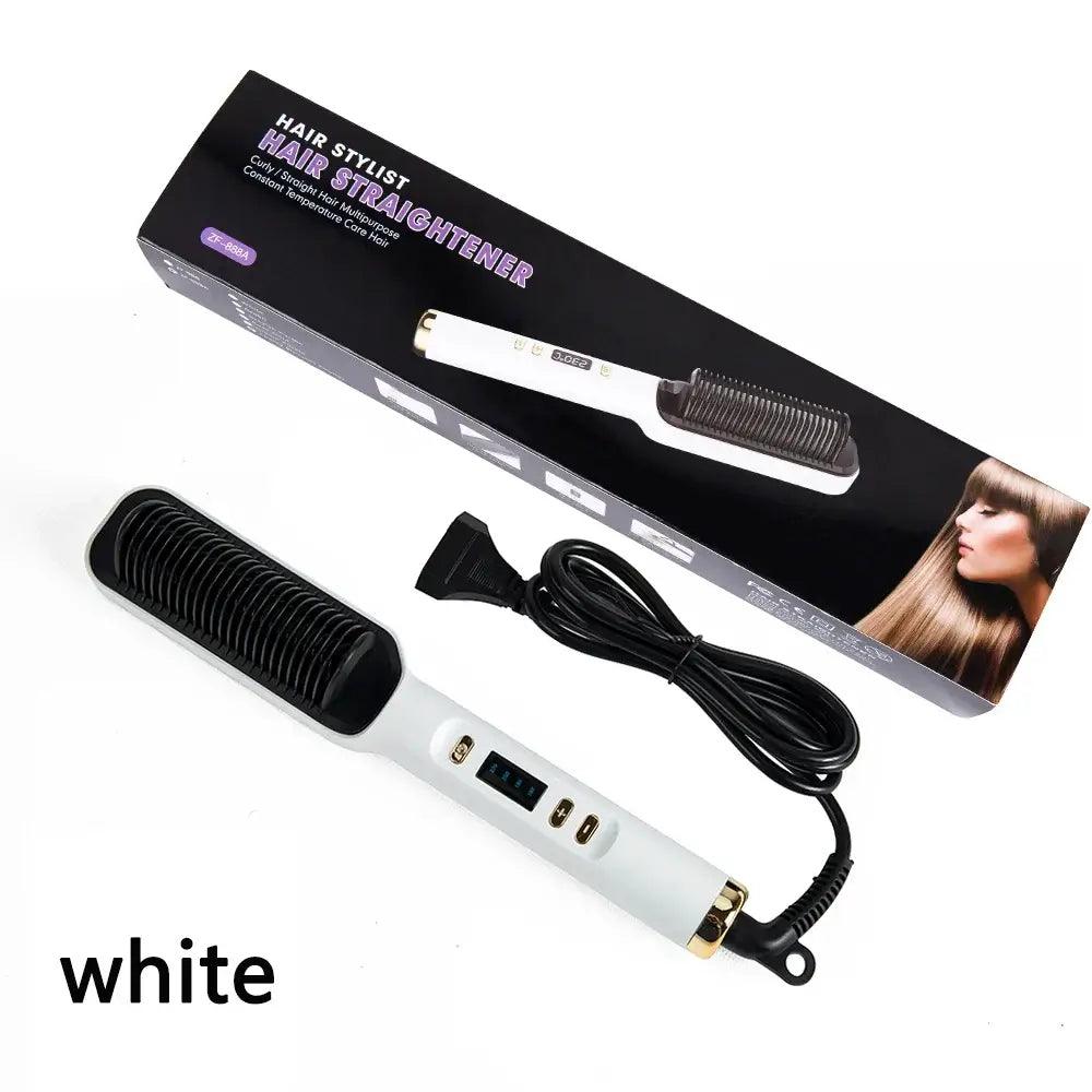 Hot Comb Straightener Hair Brush - hairandbeauty