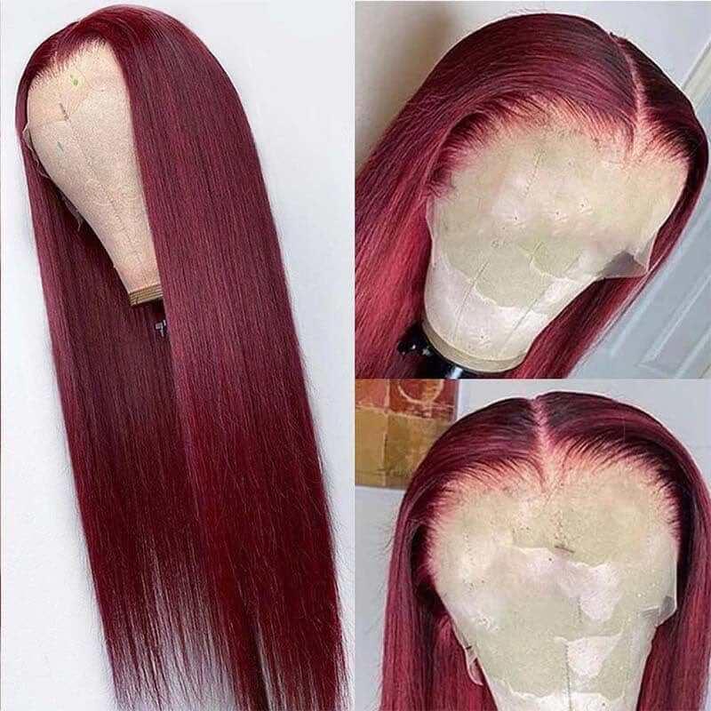 Smooth Long Straight Hair Front Lace Wig Full Headgear - hairandbeauty