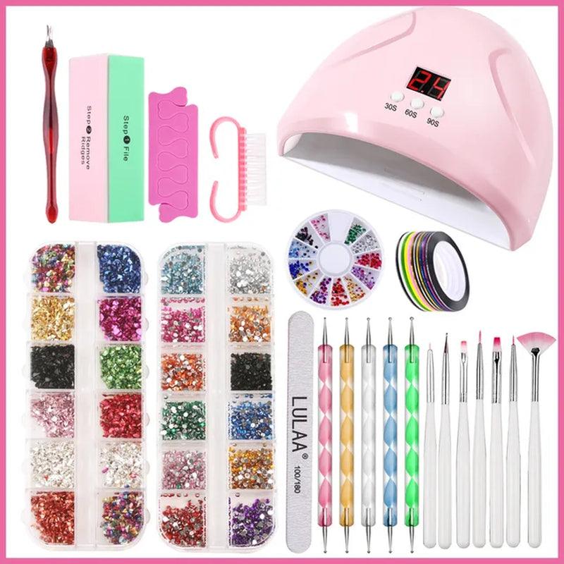 Nail Polish Set Gel Nail Set UV LED - hairandbeauty