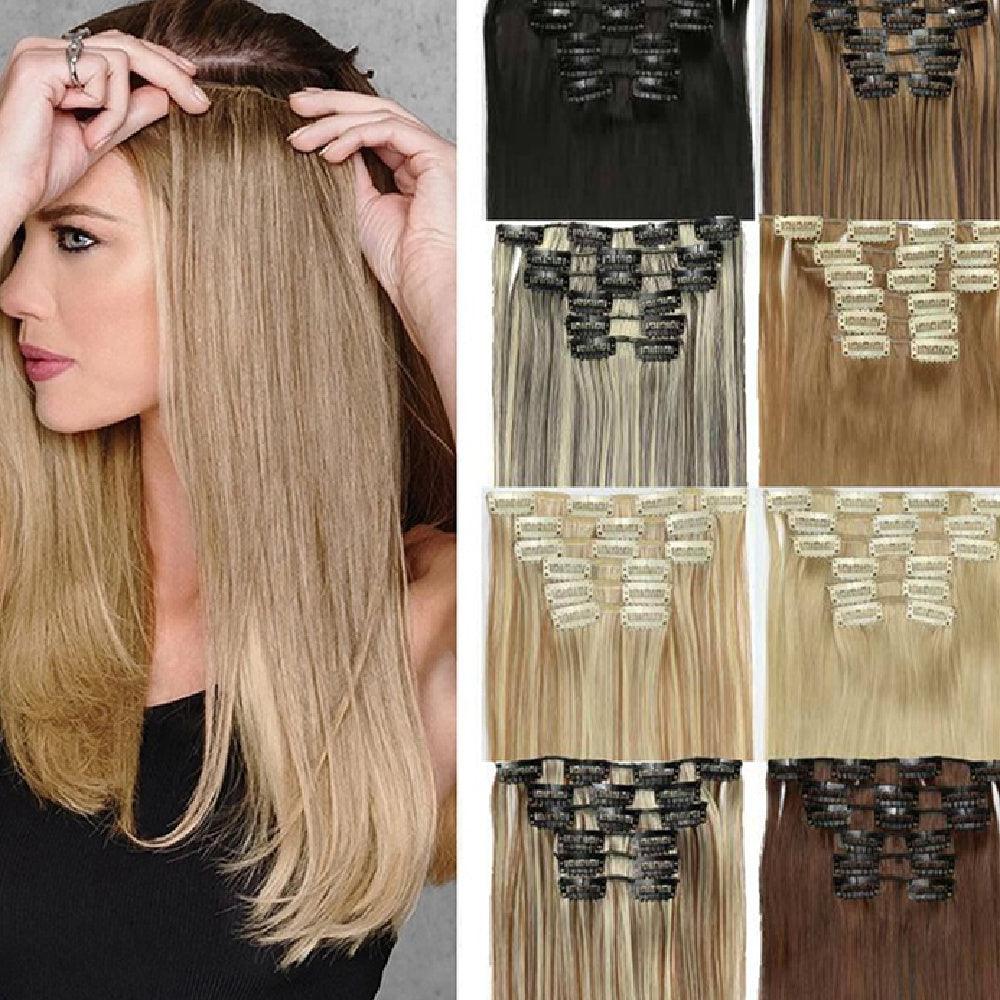 Wig Extensions 6-piece Set Long Straight Hair - hairandbeauty