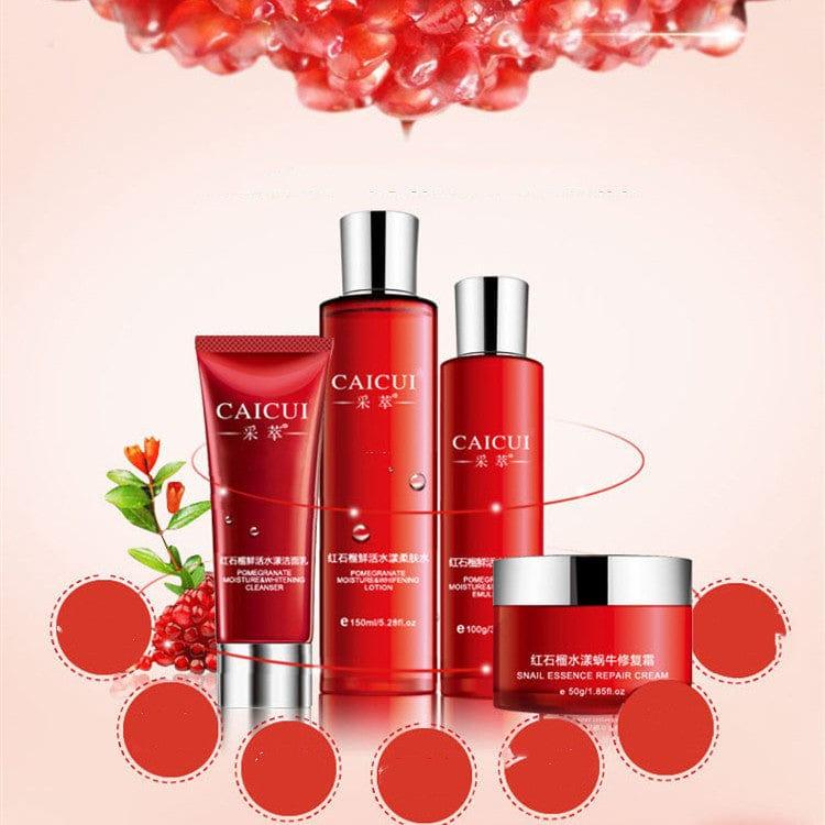 Skin care set pomegranate whitening serum facial cream - hairandbeauty