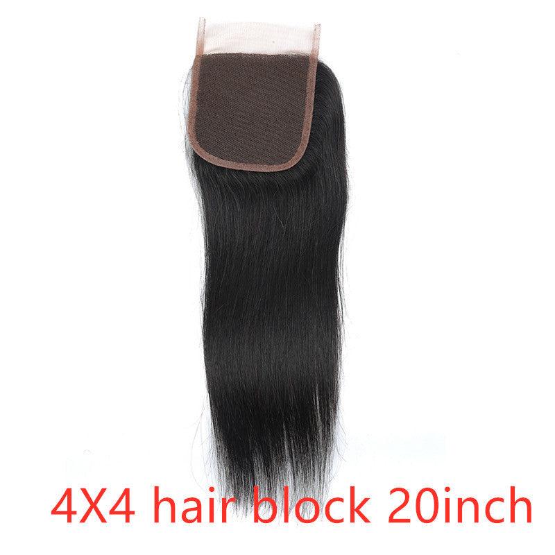 Real human hair straight wave human hair hair curtain natural color wig hair extension - hairandbeauty