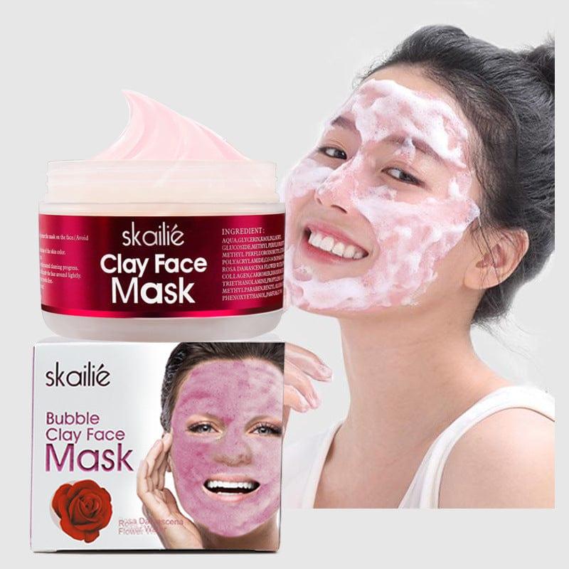 Skallie Clay Face Rose Clean Skin Repair Mask - hairandbeauty