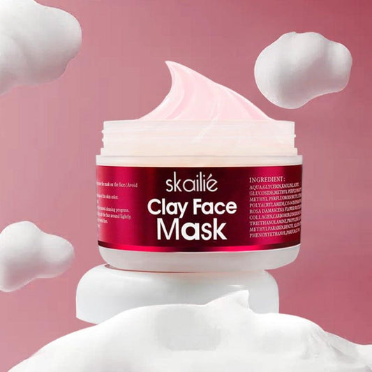 Skallie Clay Face Rose Clean Skin Repair Mask - hairandbeauty